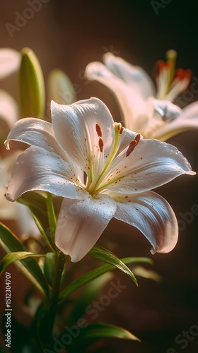 White lily in close - up