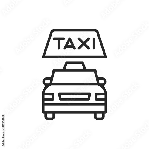 taxi service icon element