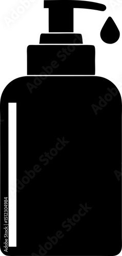 Makeup Remover Bottle Silhouette Vector Illustration
