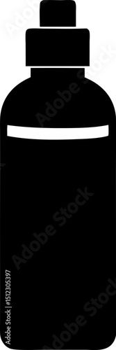 Micellar Water Bottle Silhouette Vector Illustration