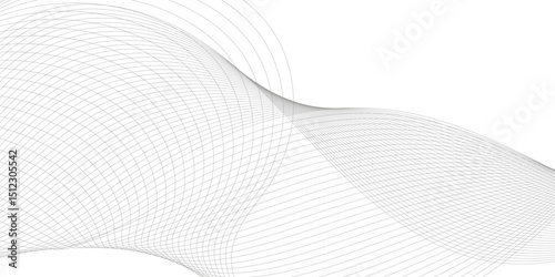 Abstract background with business lines. Technology, data science, geometric border pattern. Isolated on white background. Vector illustration.