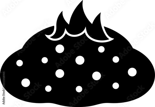 Skin Pore Close Up Silhouette Vector Illustration