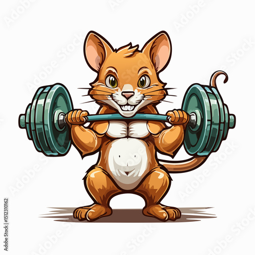 Strong Mouse – Gym Mascot Vector