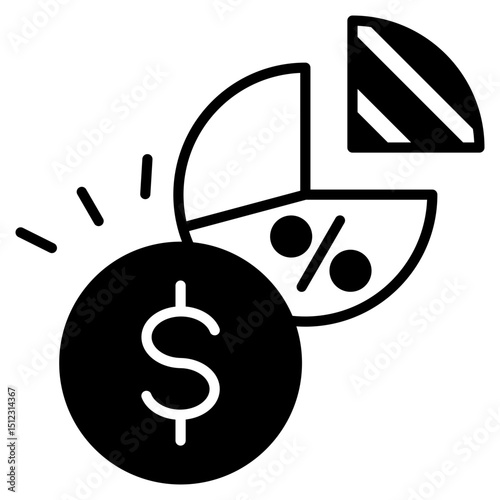 Dividend Black Icon