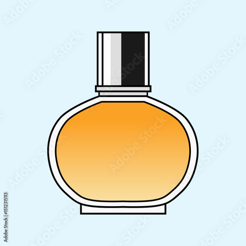 Perfume Bottle Illustration With Gradient Colors
