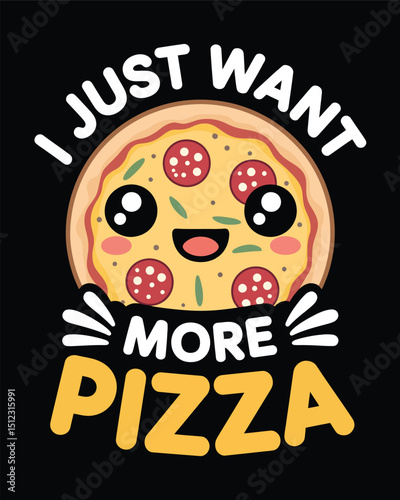 Pizza vector T-Shirt Design Art & Illustration, Food t-shirt design