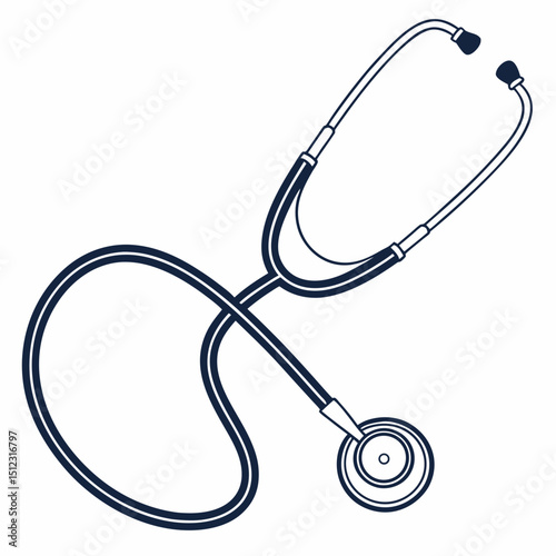 stethoscope on white background