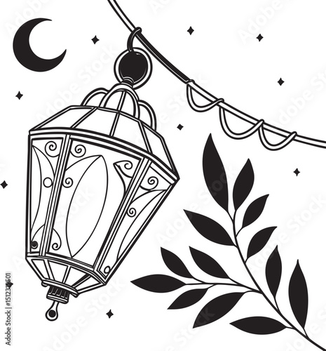 vector illustration of a street lamp