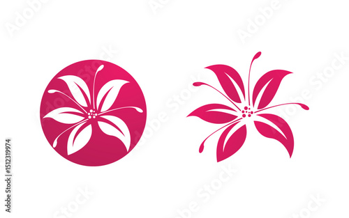 Beauty florist Nature vector icon design template v.1