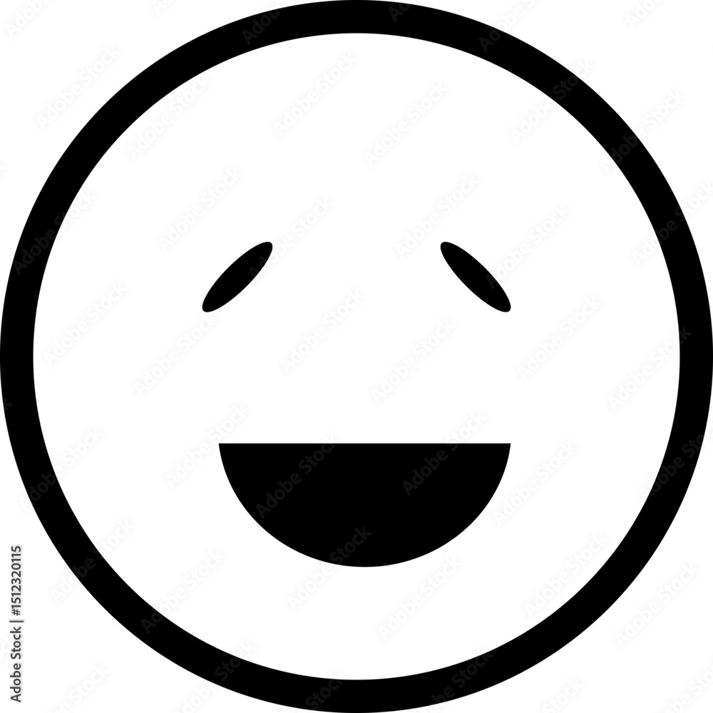 Fototapeta premium Simple Outline Emoticon Icon 