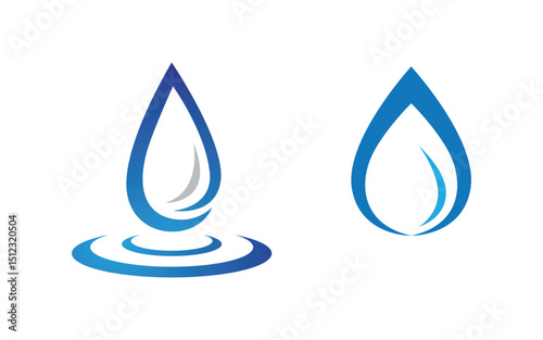 Water drop Plumbing Logo Template vector illustration v.135