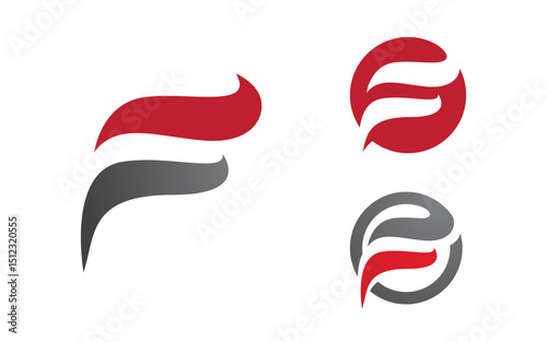 F Letter Logo icon illustration vector design template v.1