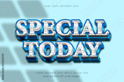 editable text effect special today modern style