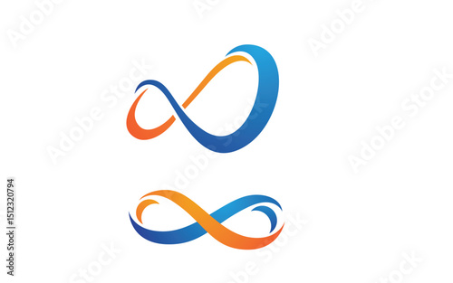 Infinity logo Design Vector icon illustration design template v.1