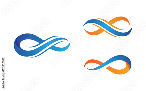 Infinity logo Design Vector icon illustration design template v.6
