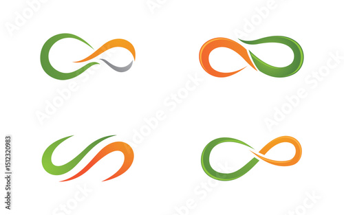 Infinity logo Design Vector icon illustration design template v.7
