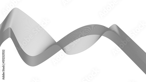 Abstract wave element for design. Digital frequency track equalizer. Modern Vector Background with Black Wavy Lines.