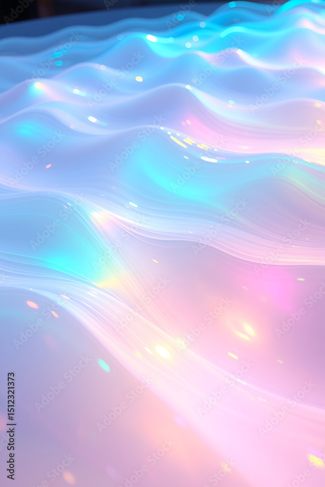 Fototapeta premium Dreamlike pastel waves flowing gently light and ethereal beauty captivating design