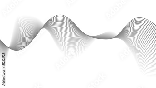 Abstract wave element for design. Digital frequency track equalizer. Stylized line art background. Vector illustration.