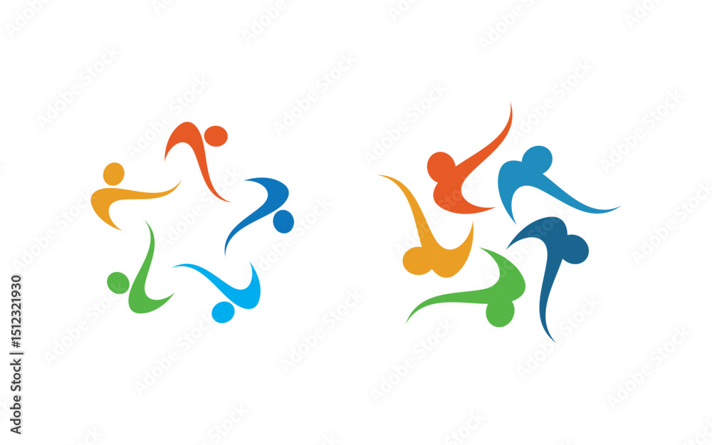Human care adoption group network and social logo design vv.78 Human care adoption group network and social logo design vv.78
