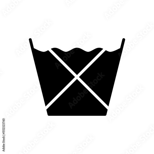 Do Not Wash Icon. Vector Symbol for Laundry Care and Clothing Instructions.