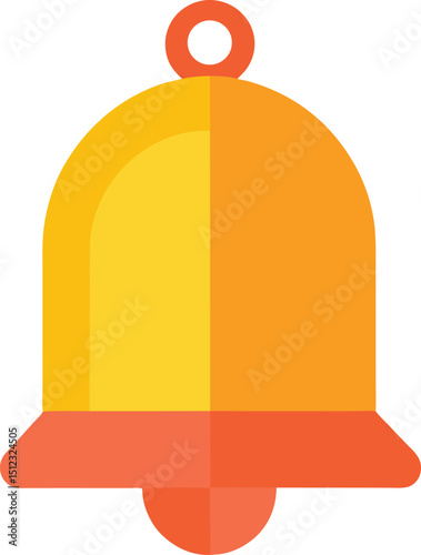 Minimal Colored Flat Notification Bell Vector Illustration for Important Reminders