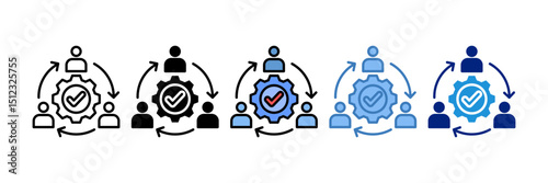 Team Collaboration Icon Element For Design