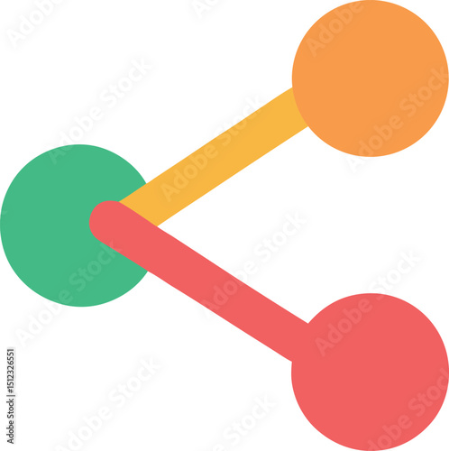Flat Vector Share Icon Minimal Color Design for Digital Spreading