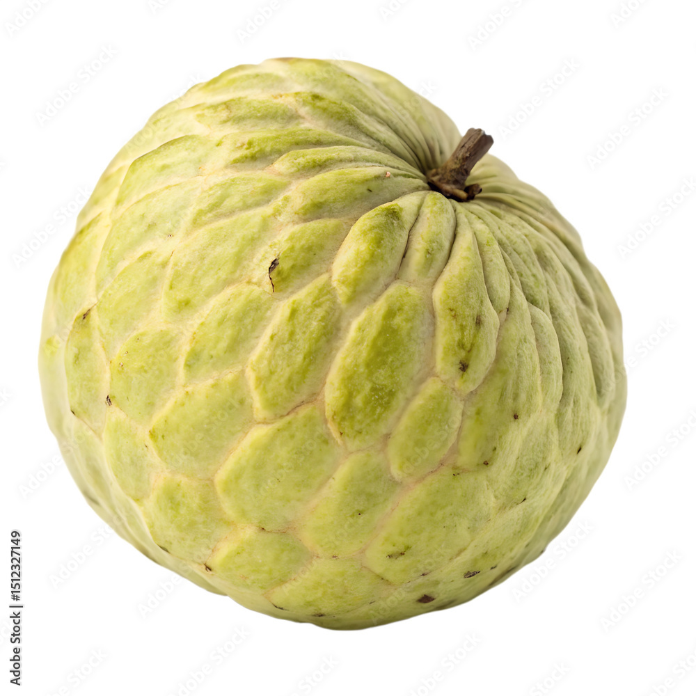 Fototapeta premium Custard apple isolated on a transparent background 