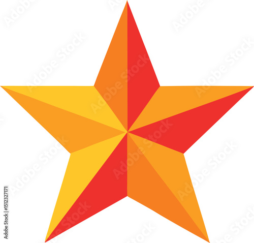 Flat Vector Star Icon Minimal Color Design for Popular Choices
