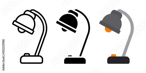 Desk Lamp icon set. for mobile concept and web design. vector illustration