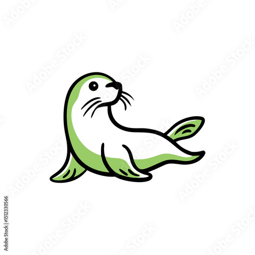 Stylized Sea Lion Illustration