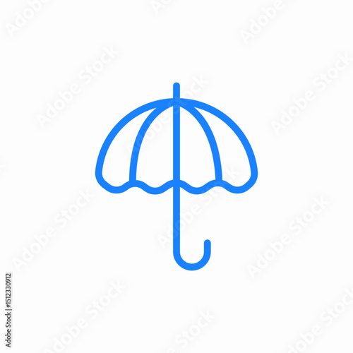 open umbrella icon sign vector