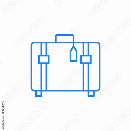 open luggage icon sign vector