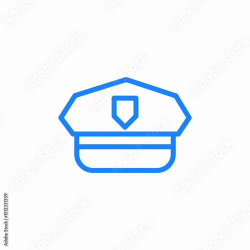 police hat icon sign vector