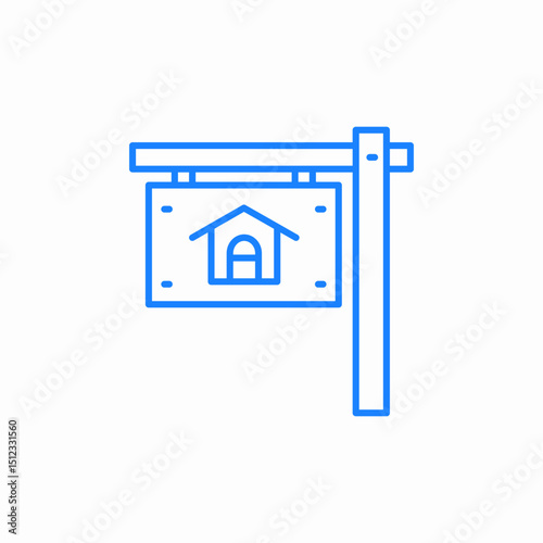 real estate icon sign vector