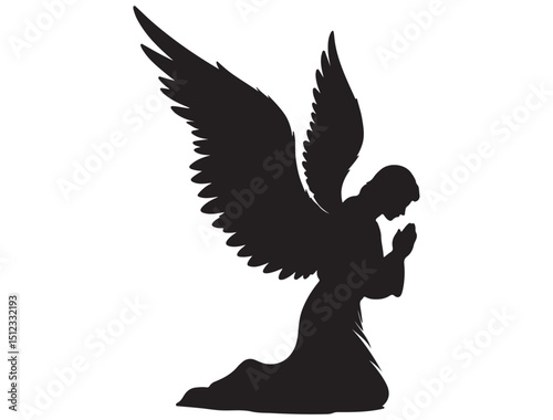 Angle Praying Silhouette