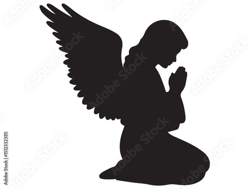 Angle Praying Silhouette