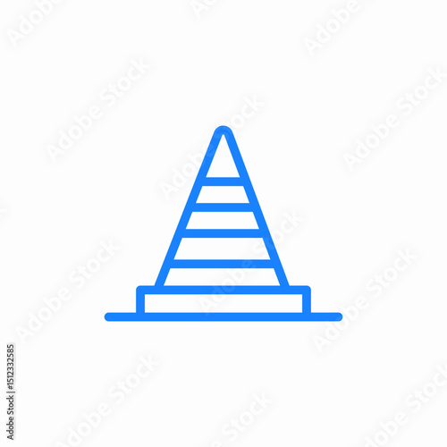 traffic cone icon sign vector