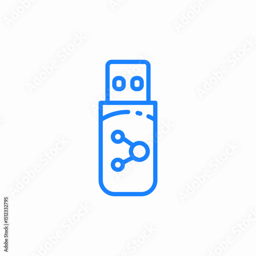 usb drive icon sign vector