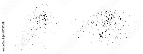 Black splash blood terror hand-painted vector splatter background