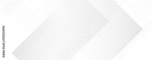 Abstract white and gray color geometric shape and lines seamless pattern transparent background design.