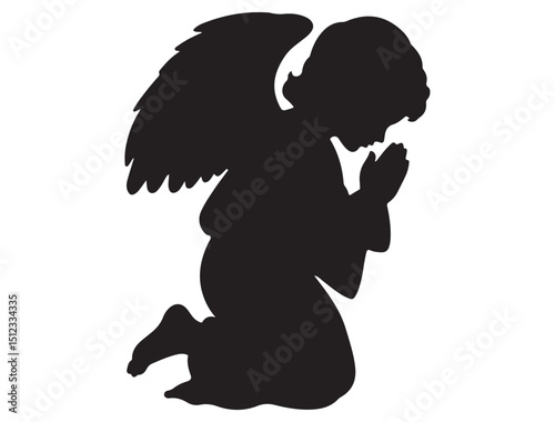 Angle Praying Silhouette