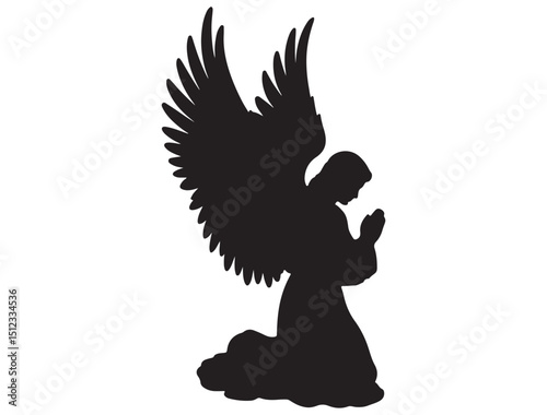 Angle Praying Silhouette