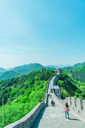 中国　万里の長城からの景色