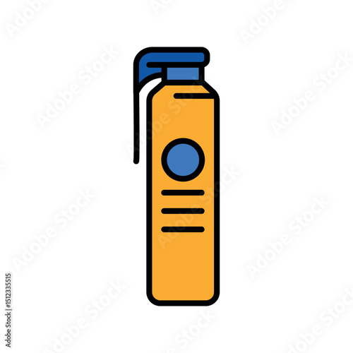 Industrial lubricant color line icon for digital and print projects.PFAS product