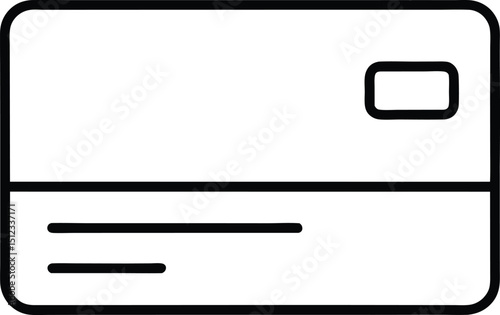 Line Art Credit Card Vector Illustration Design for E-commerce and Online Banking