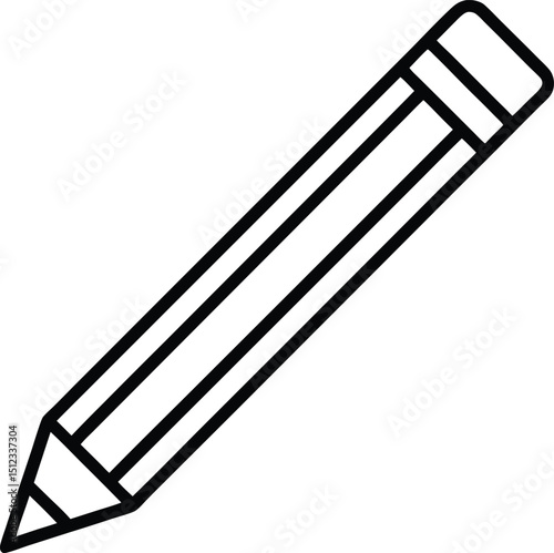 Line Art Edit Pencil Vector Illustration Design for Creative Writing and Design Tools