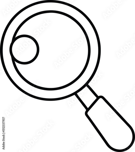 Search Icon Line Art Vector Illustration for Web Exploration and Information Discovery