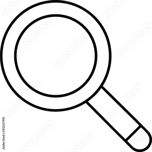Vector Illustration of Search Line Art for Internet Browse and Research Tools